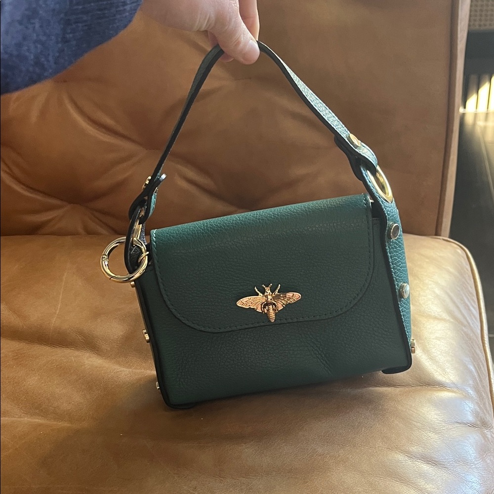 Vera Pelle - Green Bumblebee Purse made in Italy